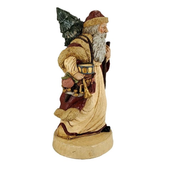 Santa Figurine Resin Old World "A Place In Time" Large Tree Toys Signed 1988 VTG - Picture 2 of 9